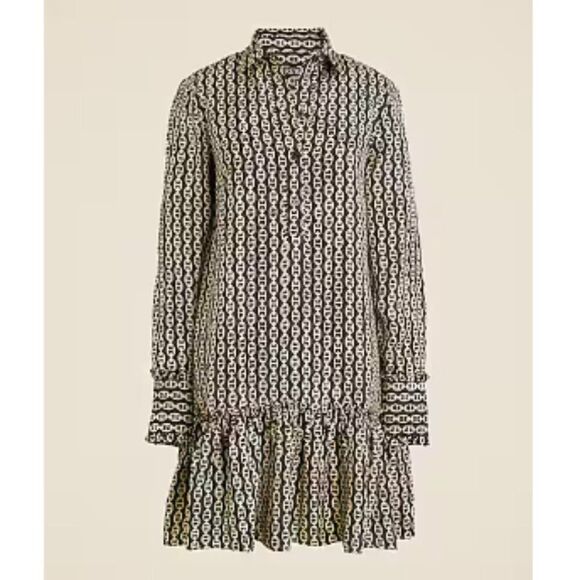 J. Crew shirtdress in chain print Size XS - Picture 2 of 10